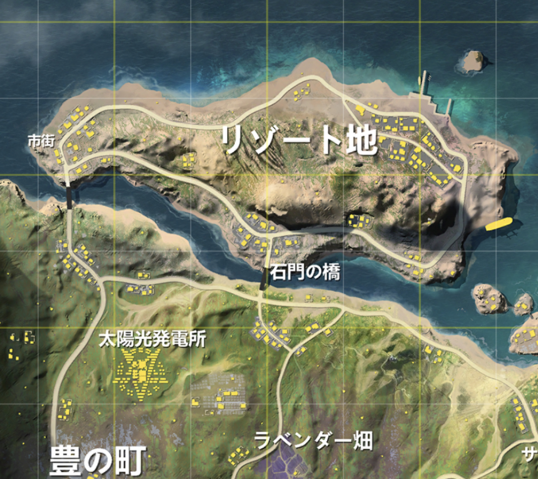 荒野行動 観光案内 新マップ 嵐の半島 の北部を案内 リゾート地 北港 東の島 石油プラットフォーム ロケットニュース24