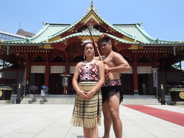 ラグビーw杯まであとわずか 伝統の舞 ハカ と和太鼓の異色コラボがアツすぎた In 神田明神 ロケットニュース24