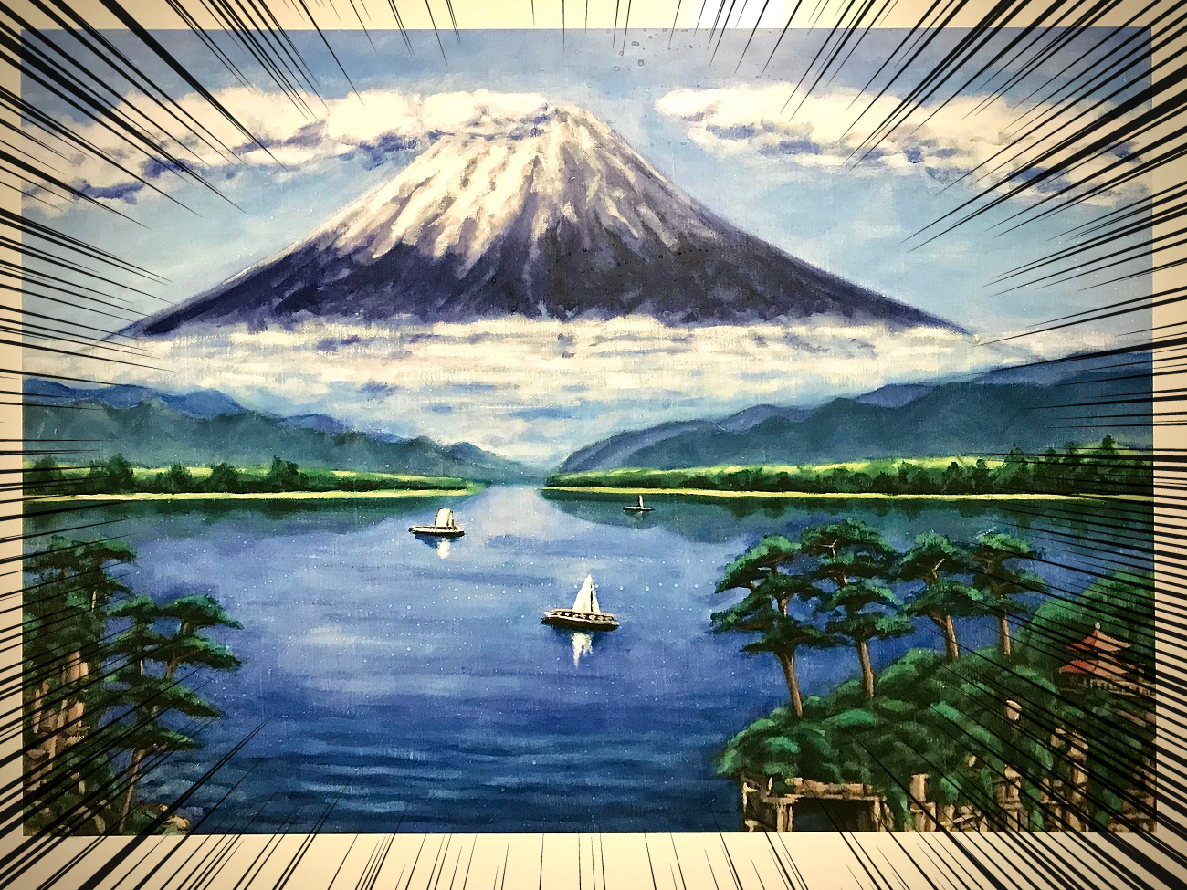 ライフハック お風呂に 富士山の絵 を飾ったら銭湯気分が味わえるかも 絶景温泉テーマパークが完成した ロケットニュース24