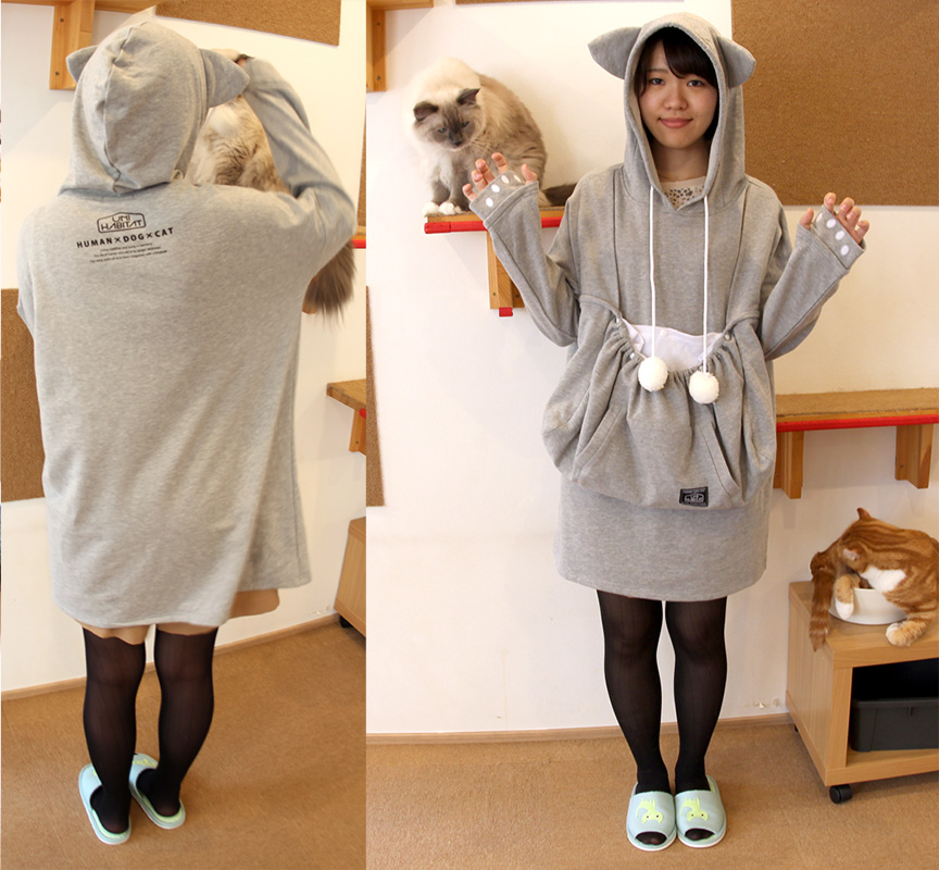 cat cuddle hoodie