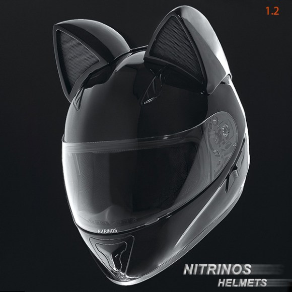 This cat ear motorcycle helmet makes for a purrfect biker
