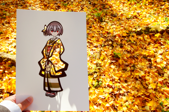 Japanese Artist Shows Amazing Way To Color Illustrations Let The Fall Leaves Do It For You Pics Soranews24 Japan News