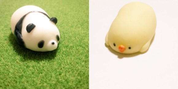 大福みたいにモッチモチの やわらかフィギュア に新作が登場 パンダとヒヨコがゴロンと寝転んでるよぉ Pouch ポーチ