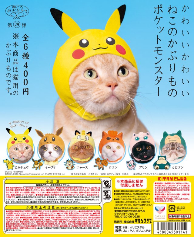 我が家の猫さまがピカチュウやイーブイに ねこのかぶりものシリーズ新作 ポケモン がキュートの塊なのです Pouch ポーチ