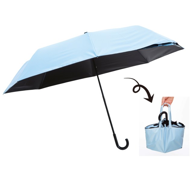 フェリシモの バッグに早変わりする折りたたみ傘 が地味に便利 くるっとひっくり返すだけで濡れた傘を収納できるよ Pouch ポーチ